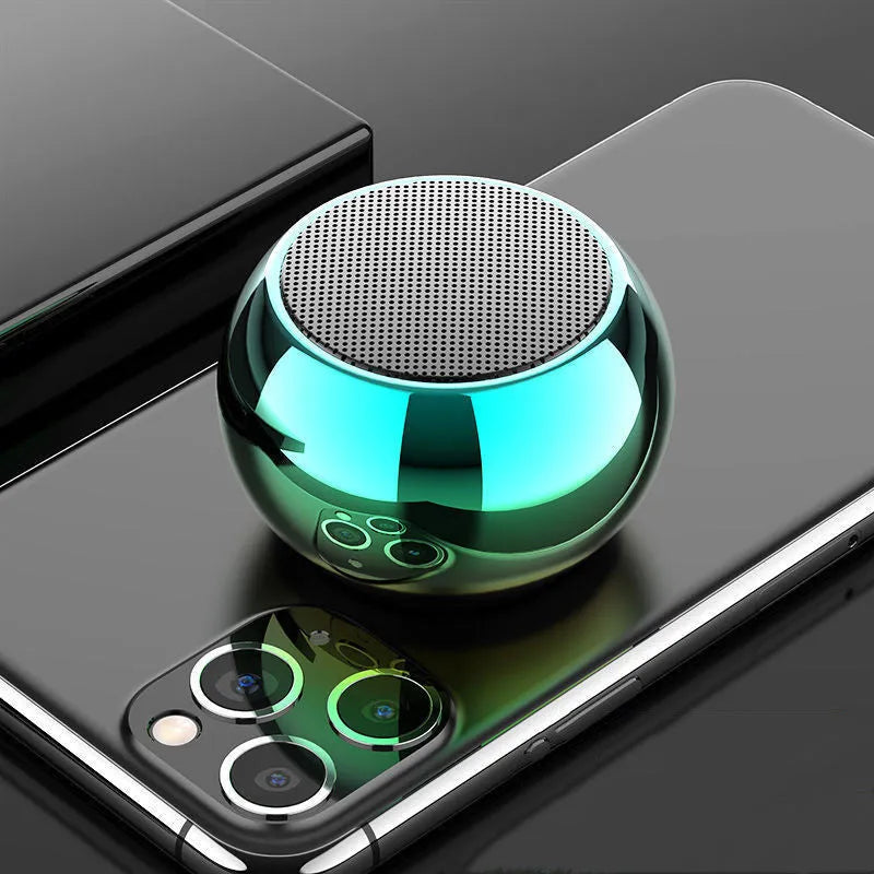 Mini portable Bluetooth speaker with space aluminium alloy shell in silver colour