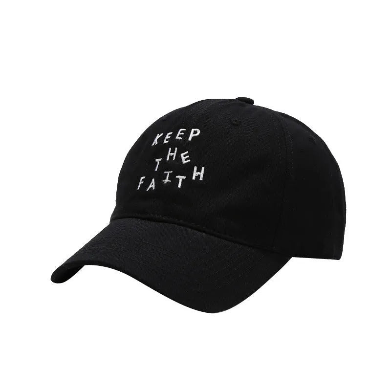Men's cotton baseball cap with small embroidered letter in beige, adjustable back strap, dome crown style