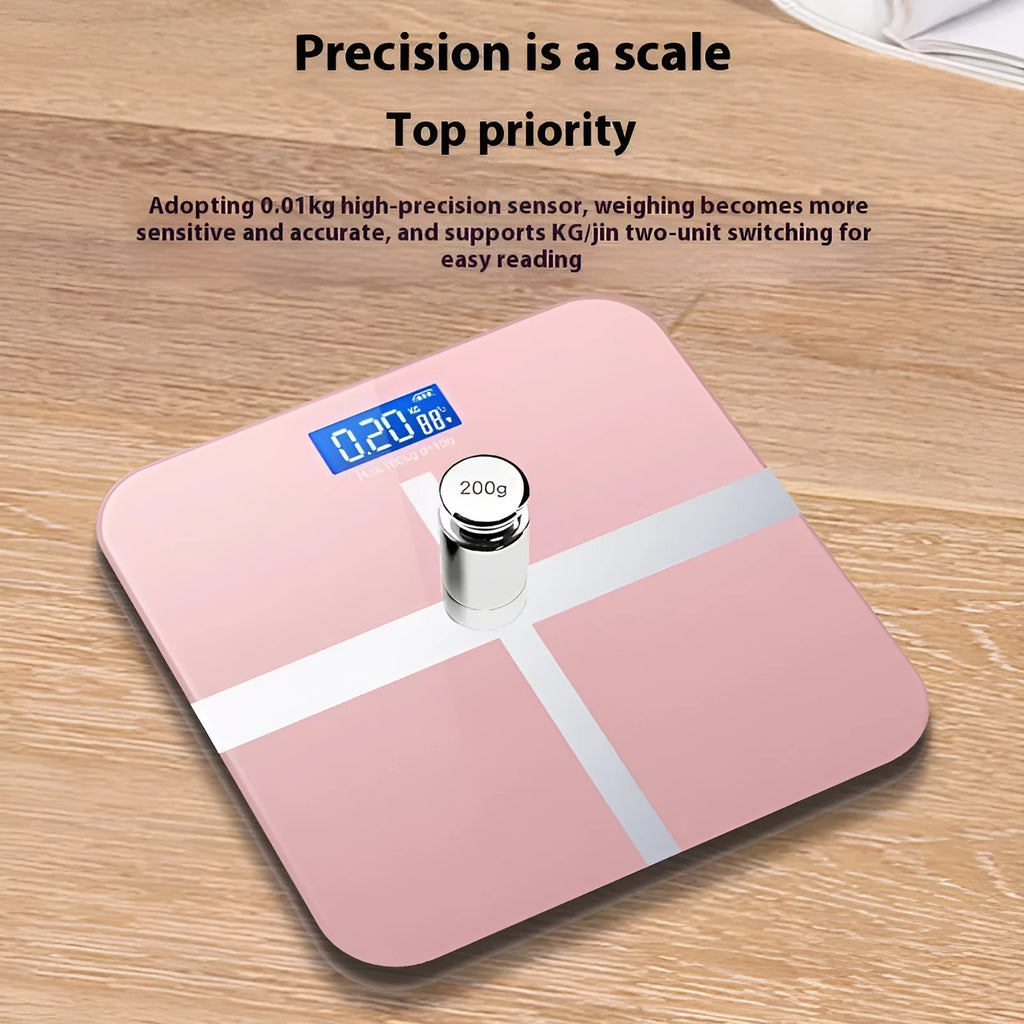 Household body weighing scale in multiple colour options with 26x26cm platform and choice of power methods