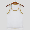 Men's black mesh fitness vest with tight fit design for sports training