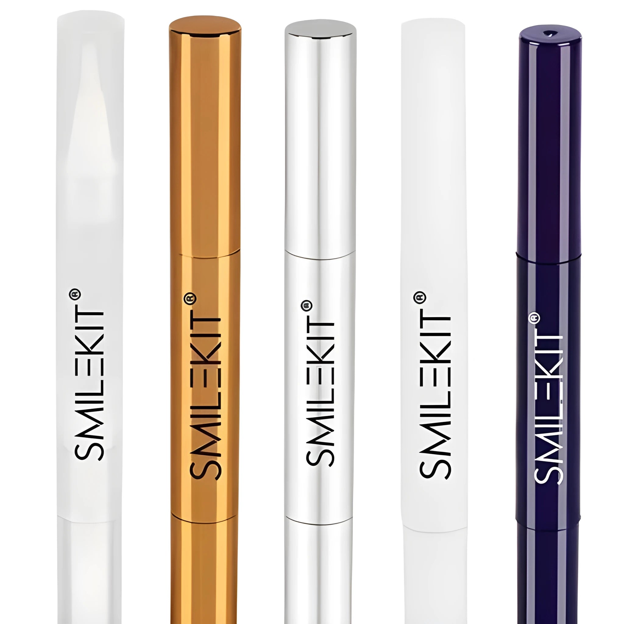 Teeth whitening pen with aluminium case in multiple colours, 1-4ml gel applicator for adults
