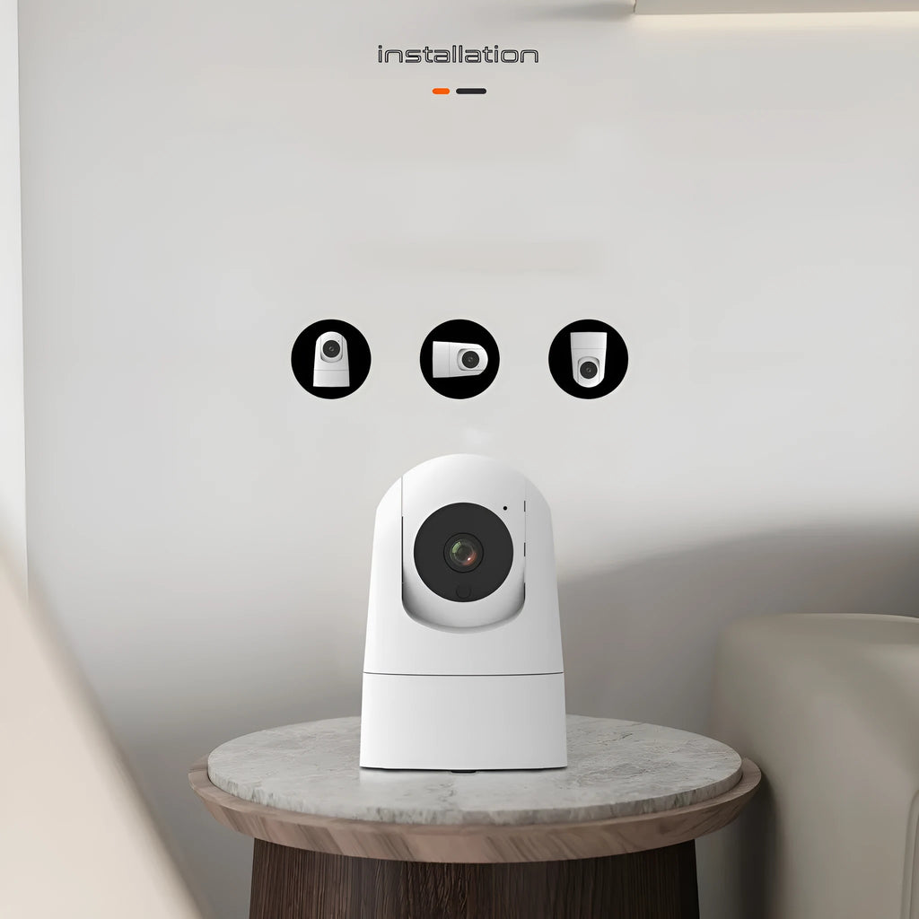 5G dual-band indoor shake head smart security camera on a white background.