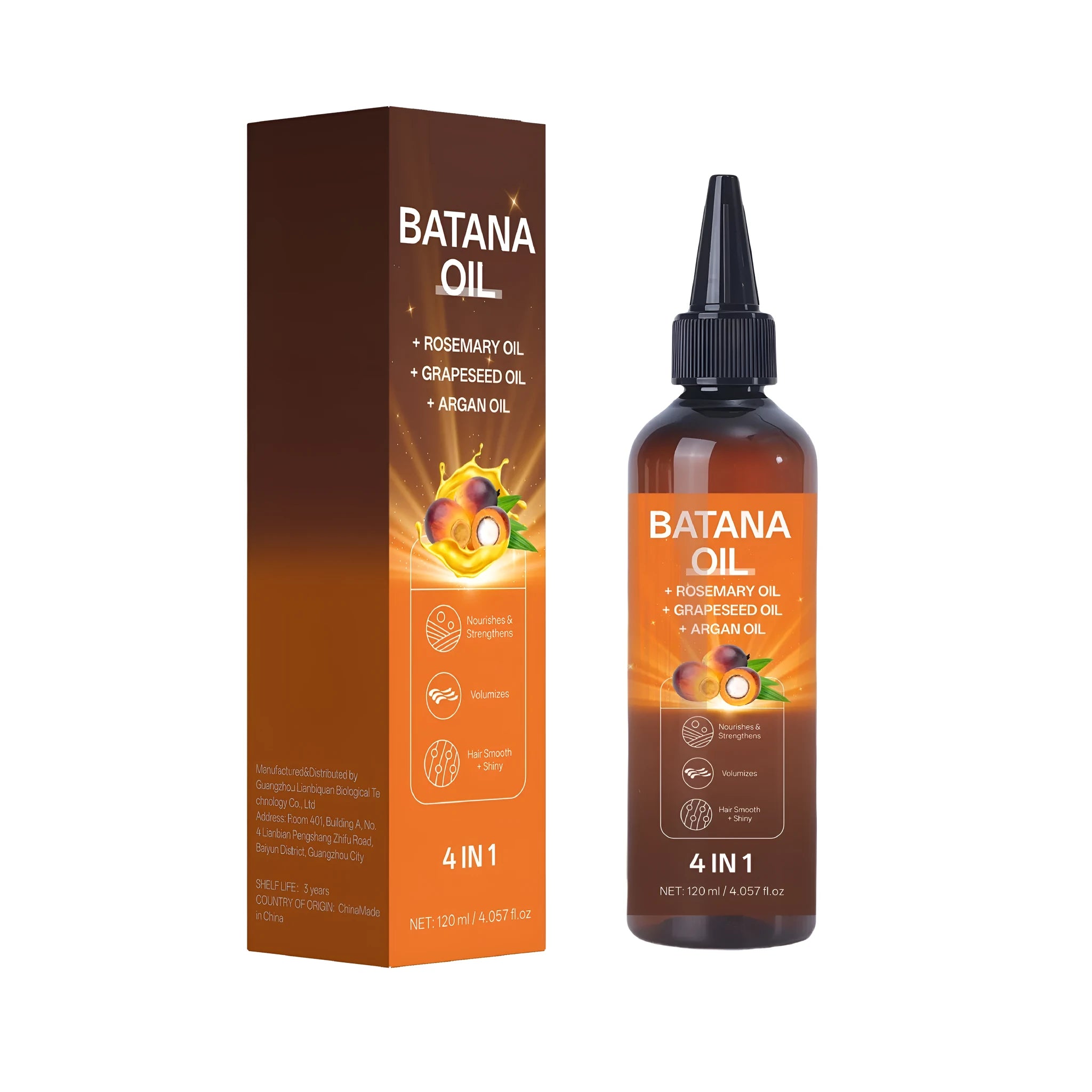 Batana styling cream treatment oil container for fragile hair anti-fracture care