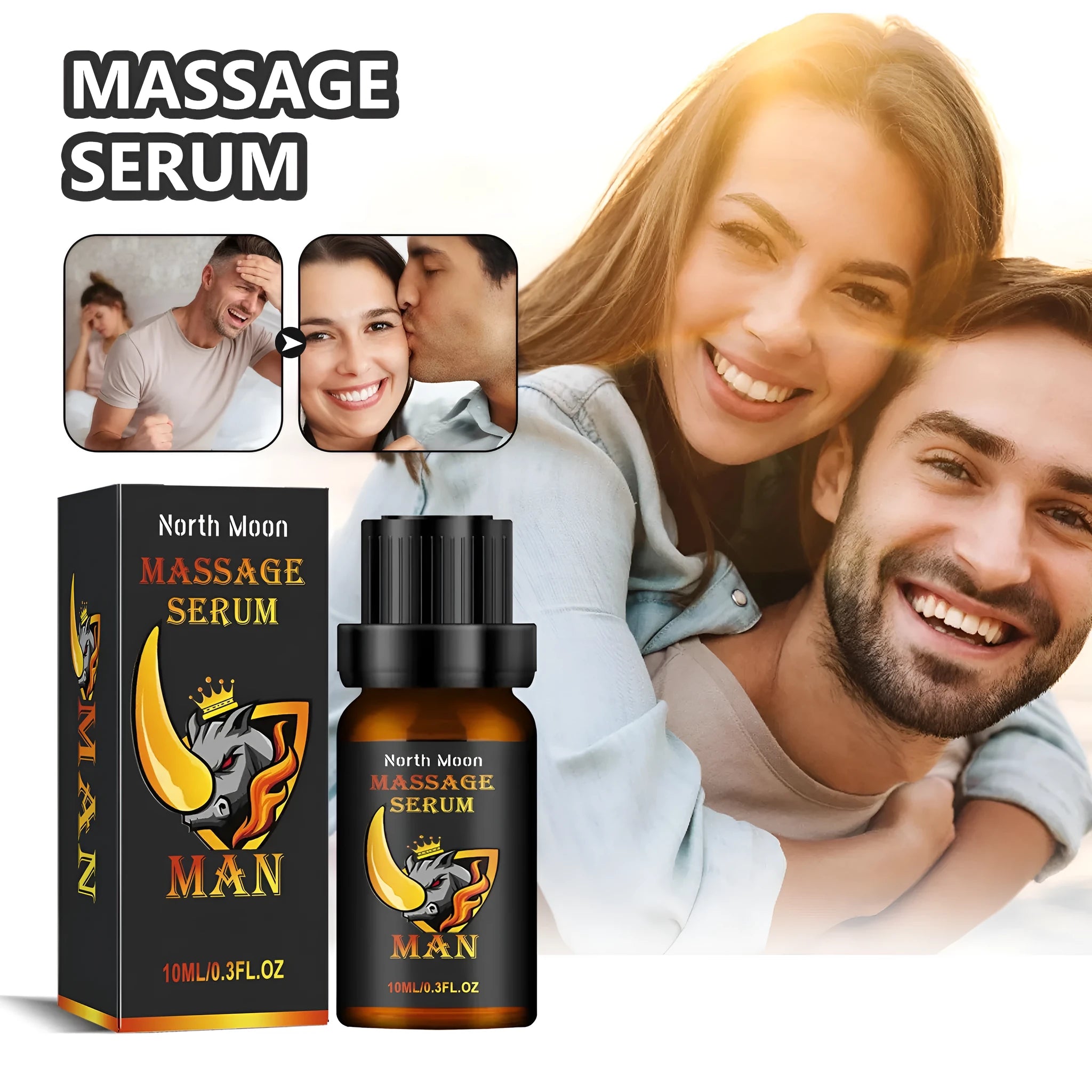 10ml bottle of men's endurance vitality essential oil with ginger and cocoa butter