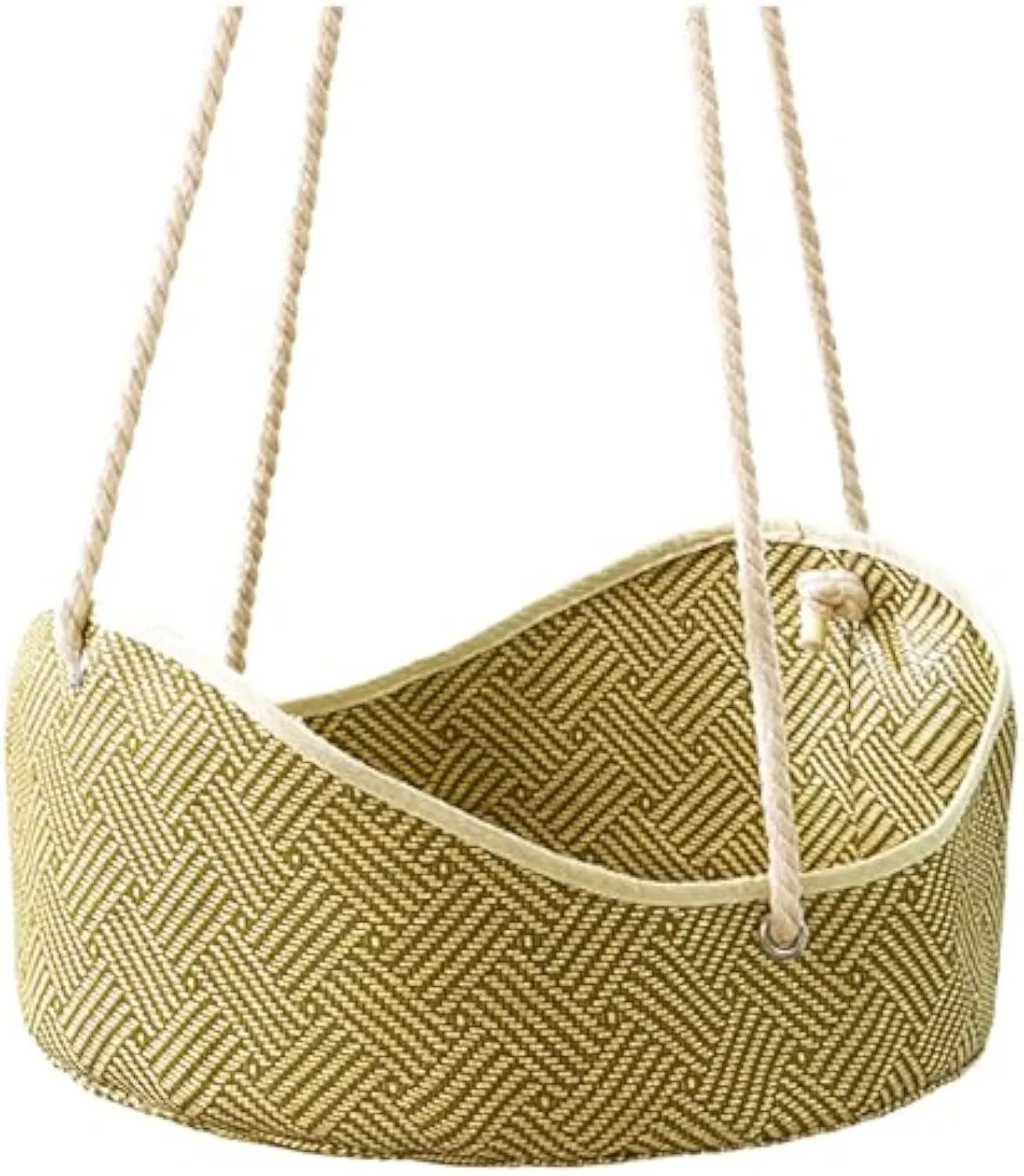 Breathable cat hammock made of rattan and bamboo with metal hooks for indoor outdoor use, 40x20cm