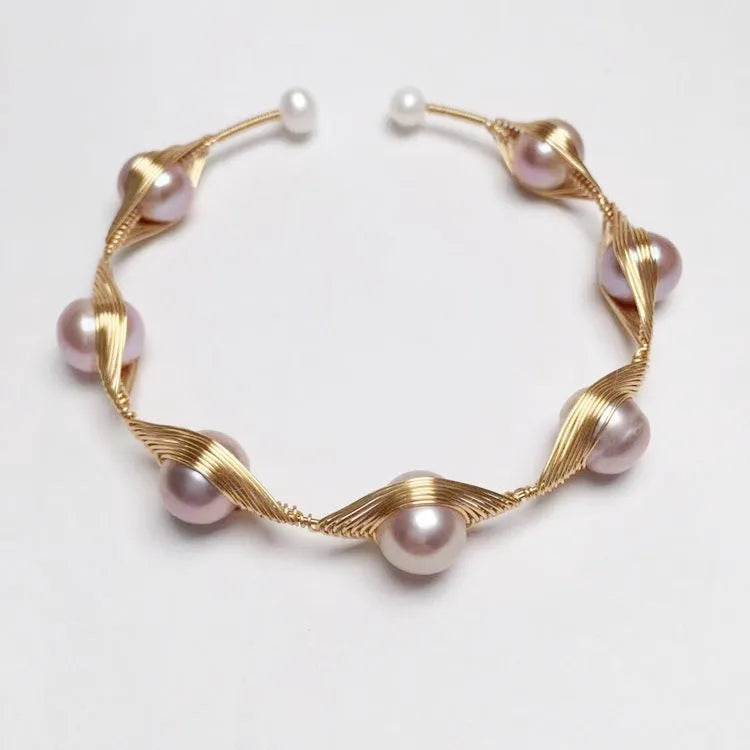 Women's fashion freshwater pearl bracelet unisex travel commemoration gift