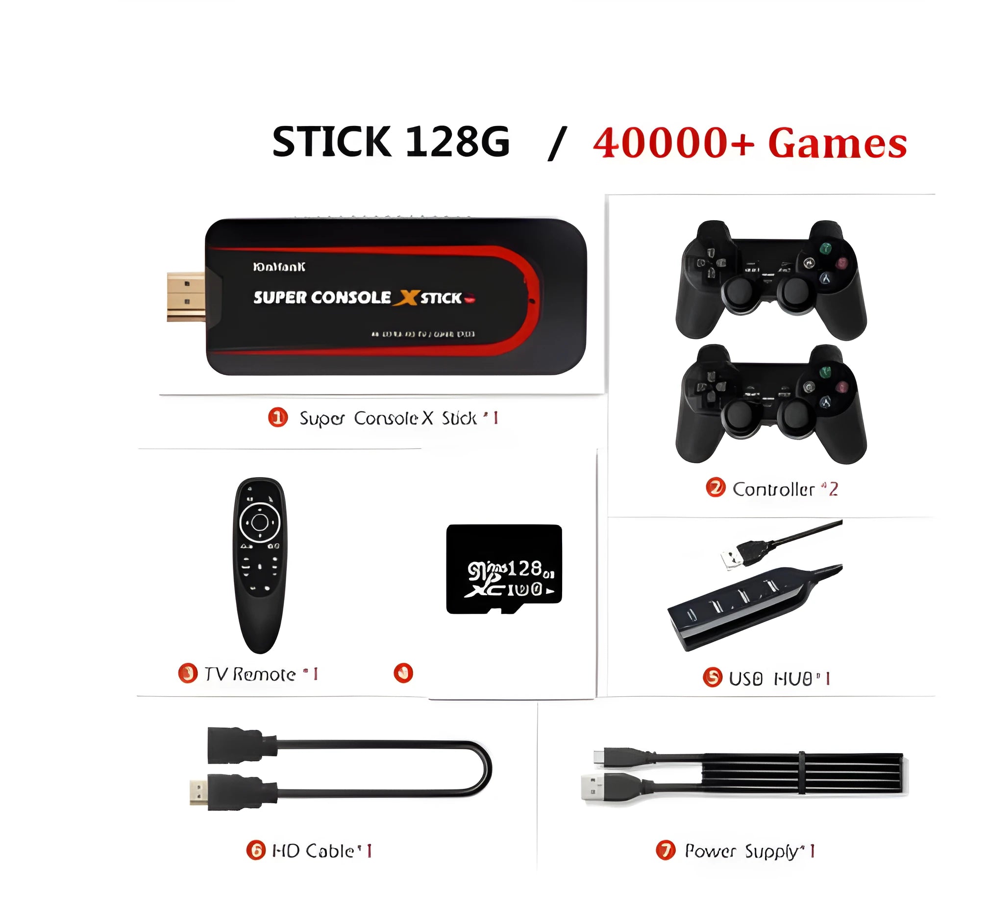 64-bit retro video game console with HDMI port and handheld design