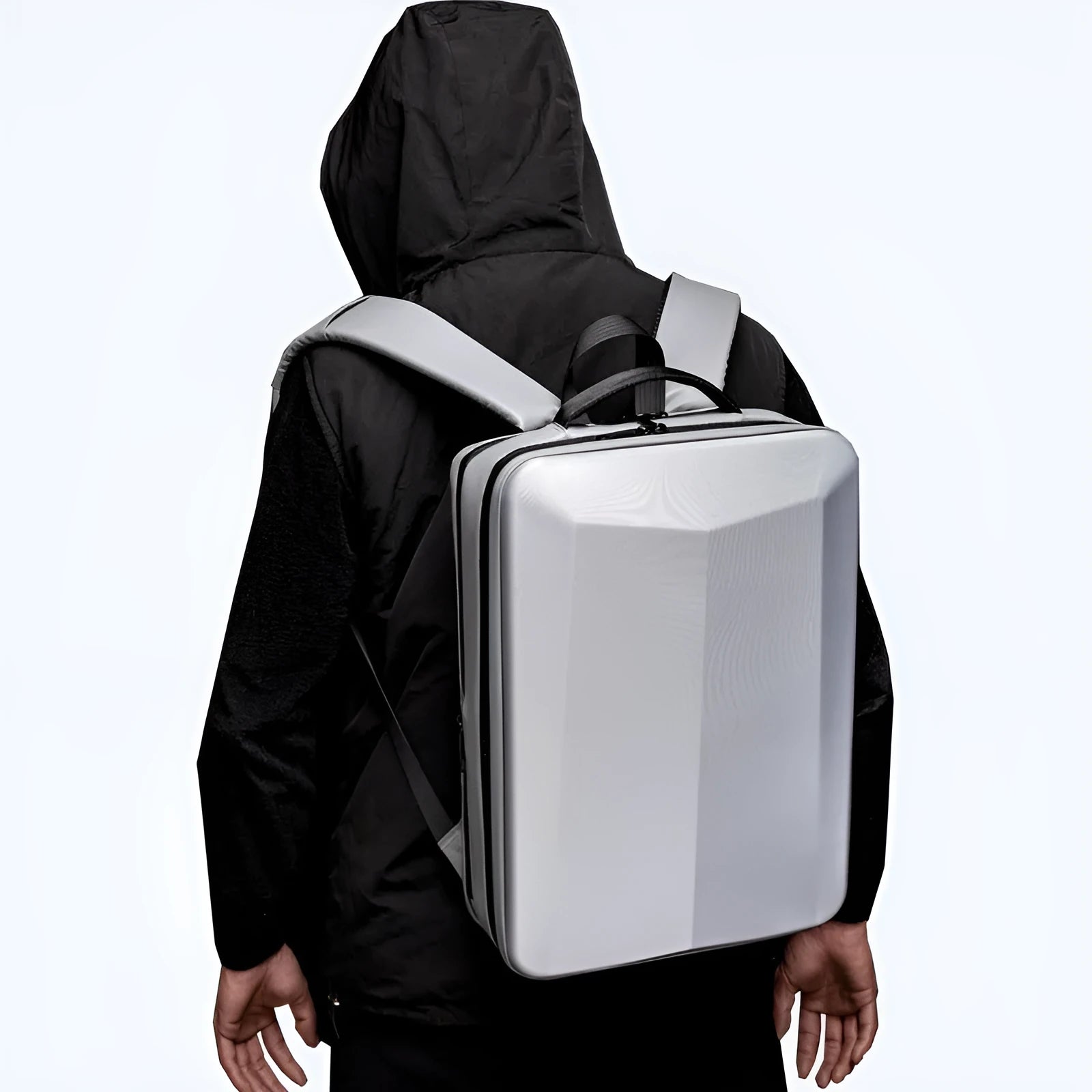 Men's waterproof business backpack in Oxford cloth with curved shoulder straps and 20-35L capacity
