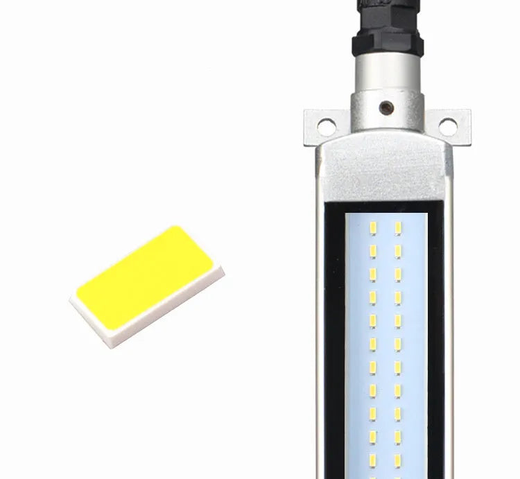 IP68 LED three-proof work light with aluminium housing and tempered glass, 40W, 6000-6500K, screw bracket mount for CNC lathe