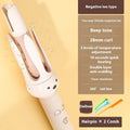 Beige FS-H208 automatic hair curler with negative ion feature and wired power supply for styling