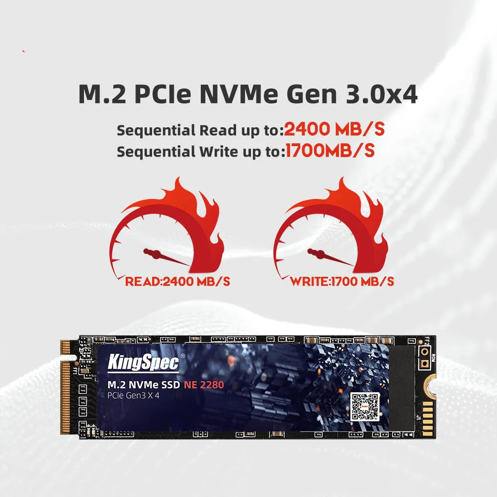 Internal M.2 NVMe SSD laptop hard drive storage 22x80mm with heat dissipation design