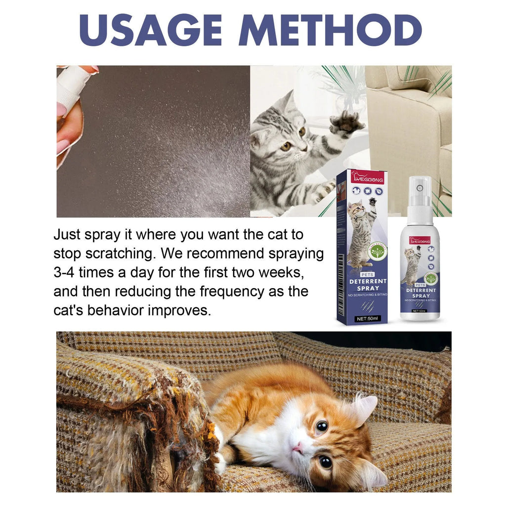 50ml boxed pet anti-scratch training spray for dogs and cats deterring scratching on door and sofa