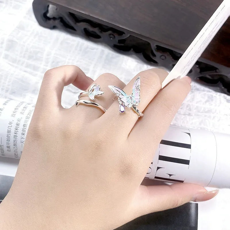 Adjustable copper insect ring with dripping oil treatment in three colour finishes