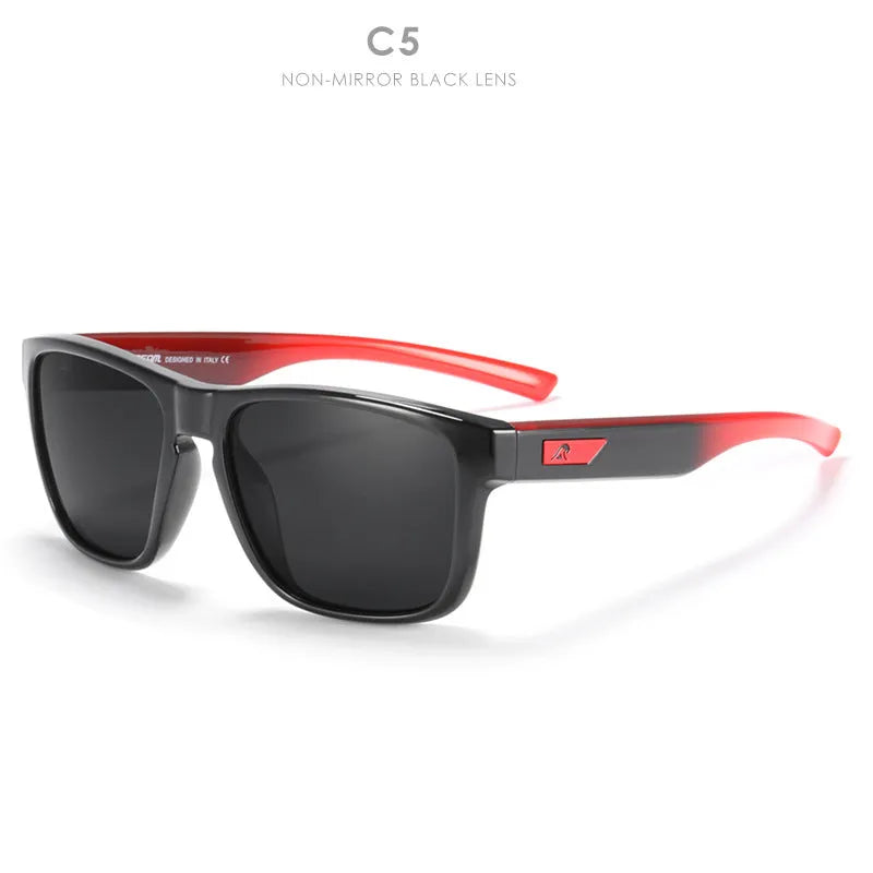 Men's polarised sunglasses with TAC real film lenses and PC frame, available in eight colours