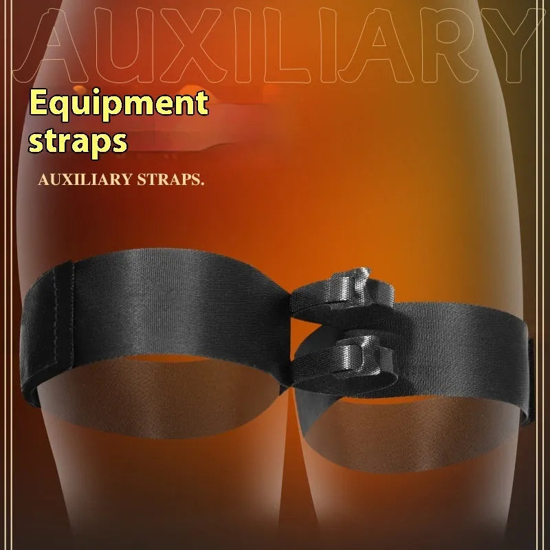 Black knitted belt sex toy strap for harness applications
