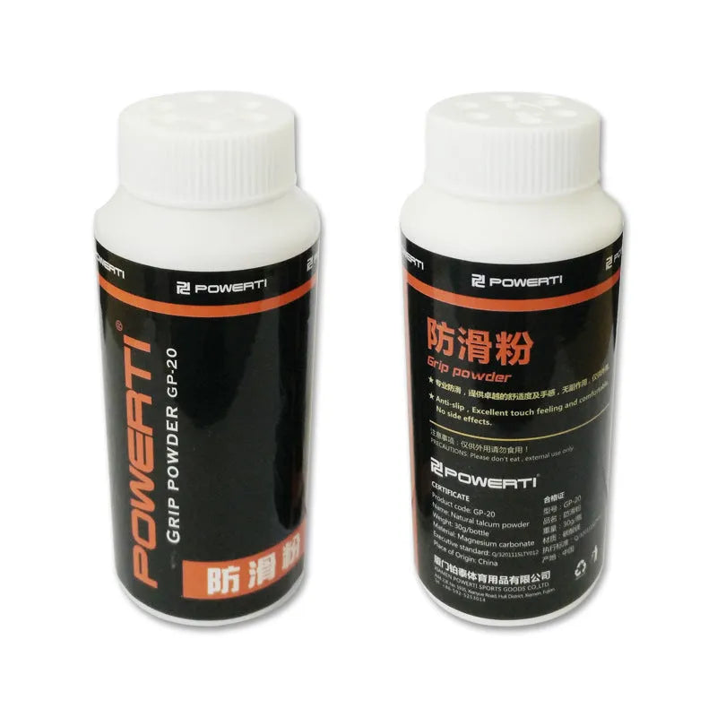 White magnesium carbonate anti-slip powder container for badminton and weightlifting sports grip