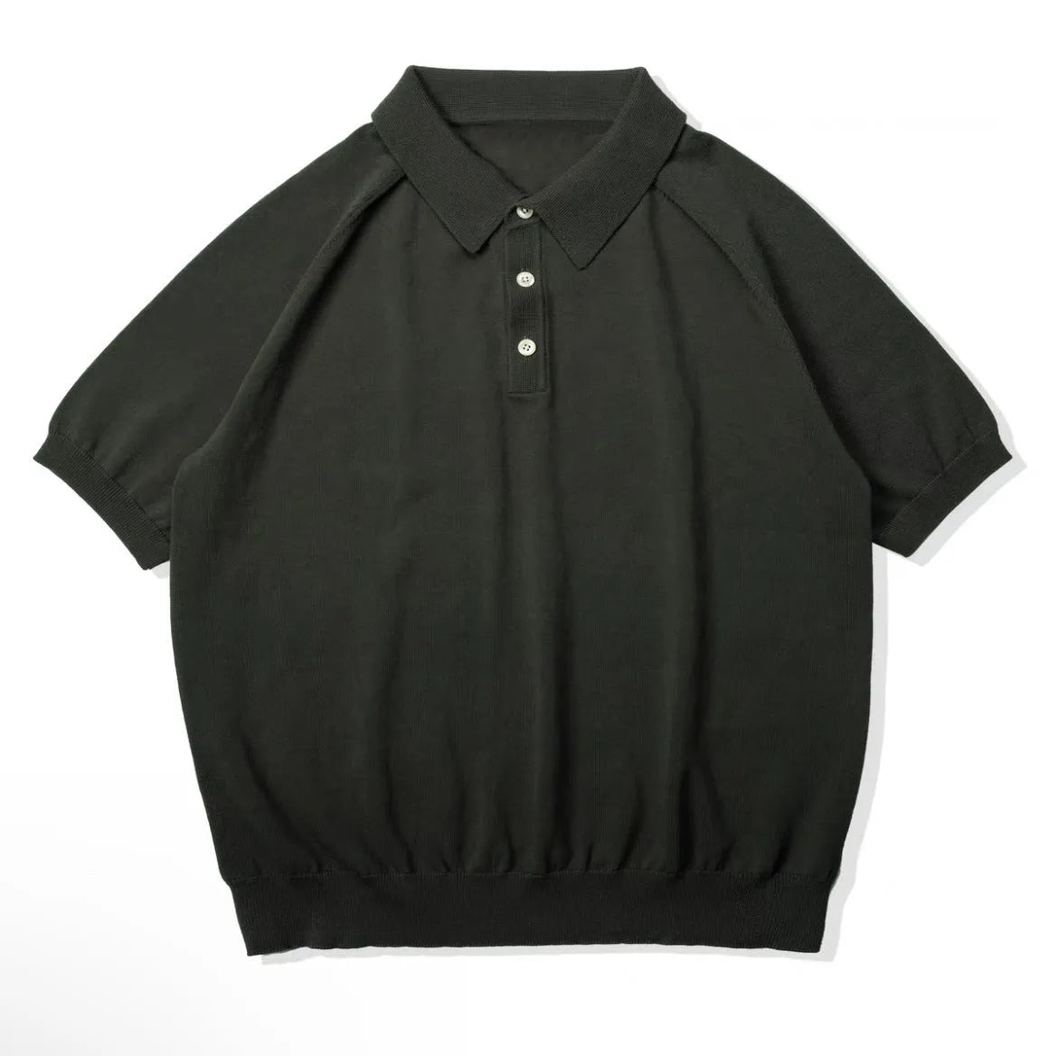 Retro slim fit cotton short-sleeved T-shirt in solid colours for summer wear