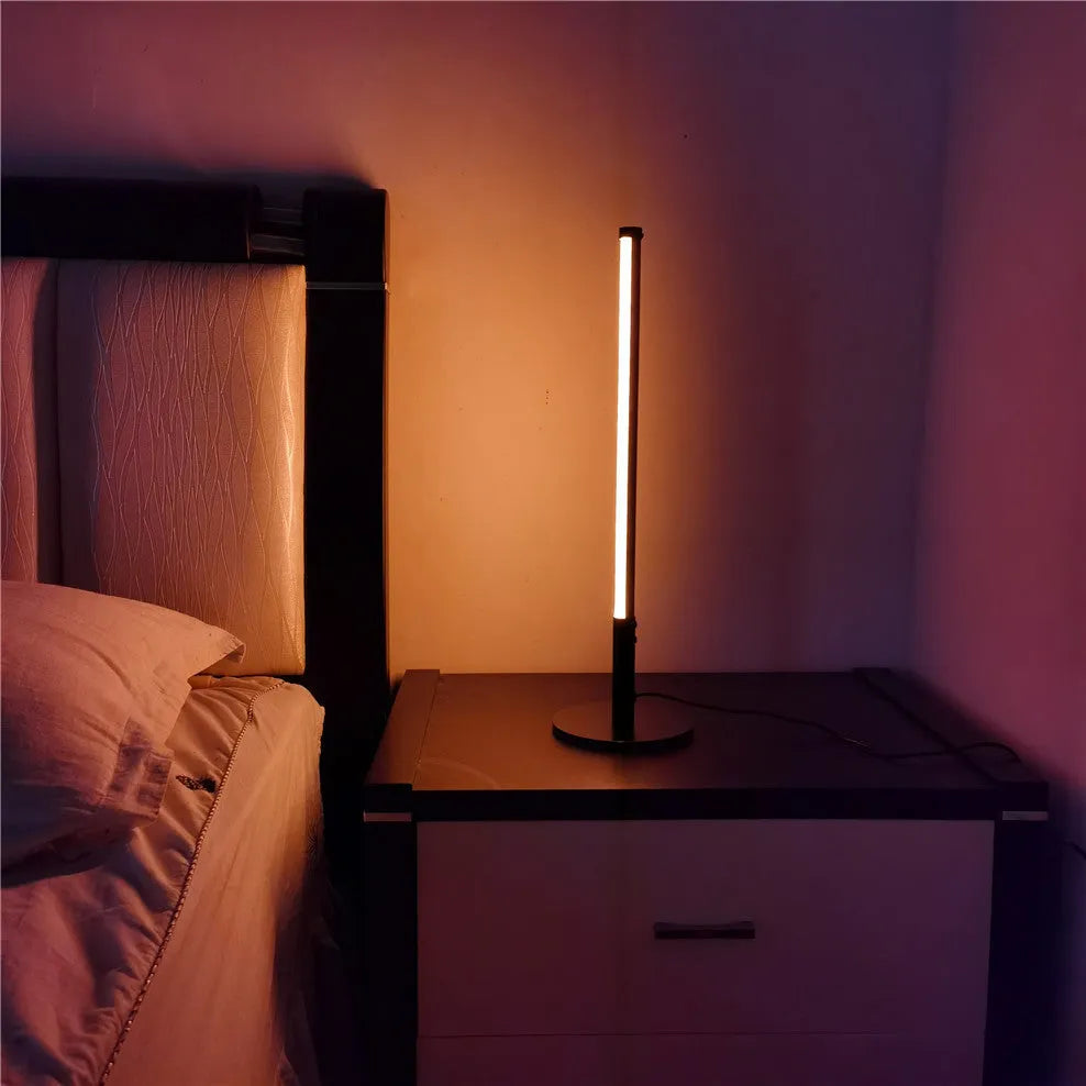 Black retro aluminium LED atmosphere lamp with 14cm diameter 48.5cm height