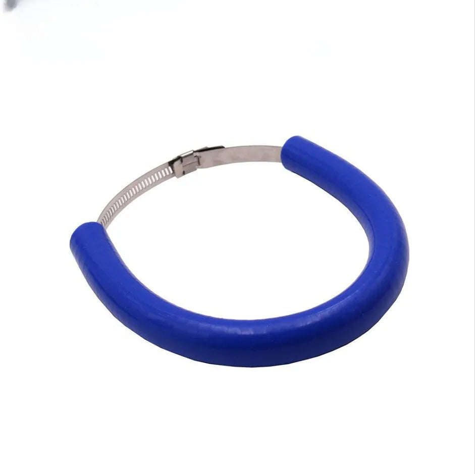 Universal motorcycle exhaust pipe gasket anti-drop wring in black, blue, and orange colours