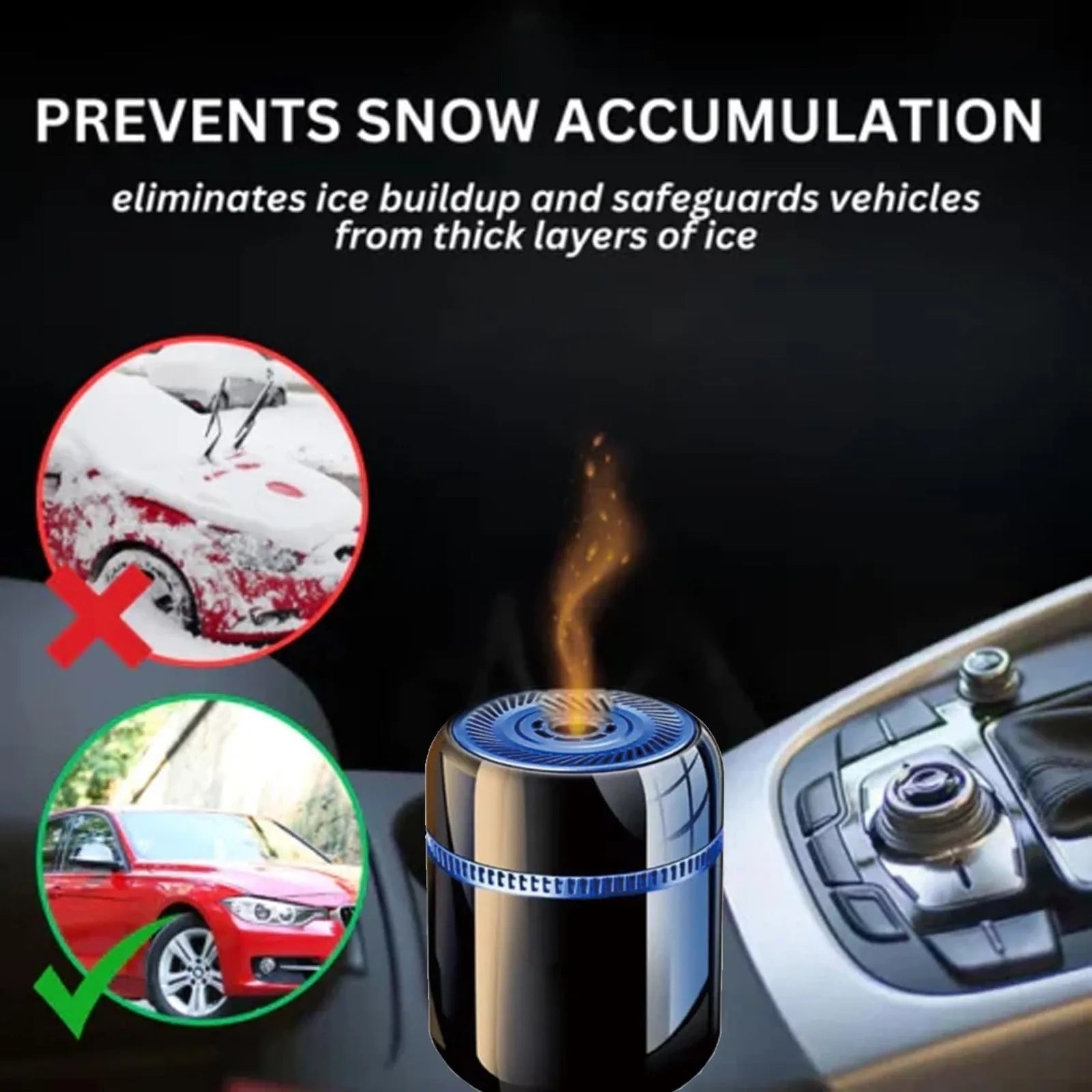 Car windscreen anti-icing defroster device 5.6x6.8cm for snow melting