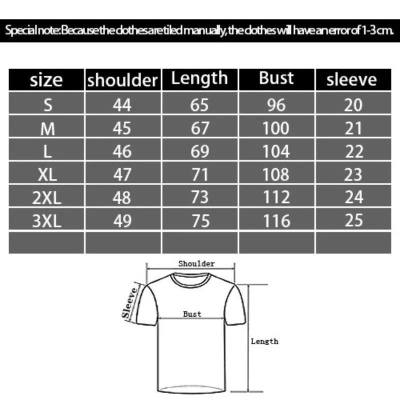 Black men's T-shirt with 3D printed cartoon pattern, loose fit short sleeves