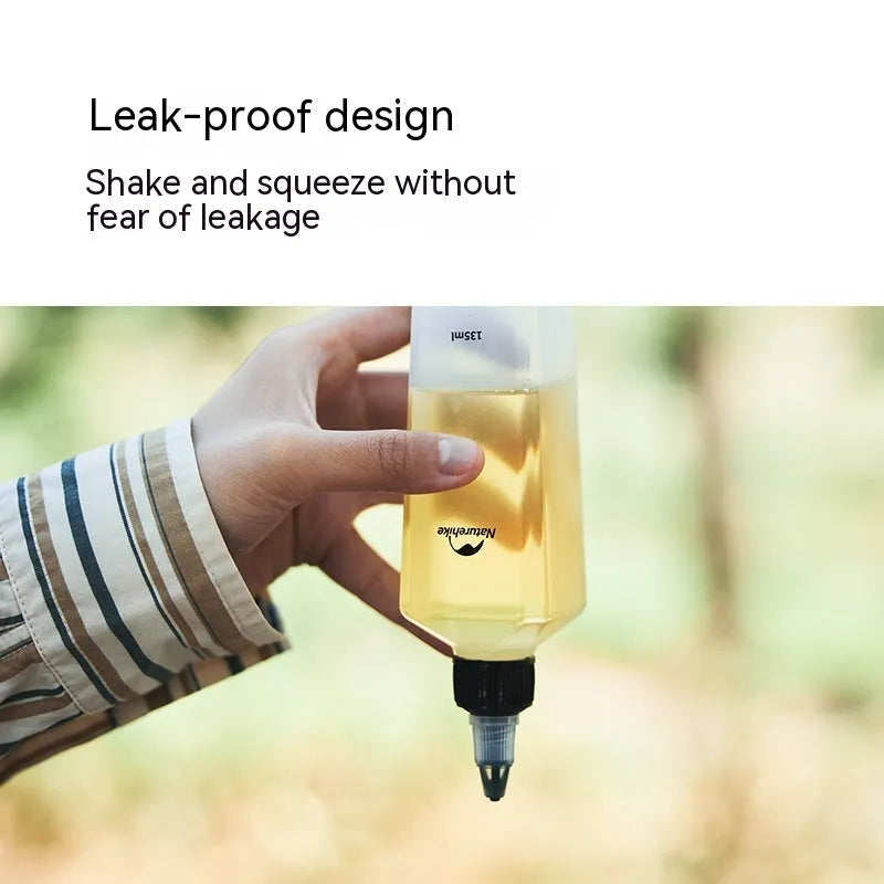 Naturehike six-piece PP plastic seasoning bottle set in modern simplicity style for outdoor use.