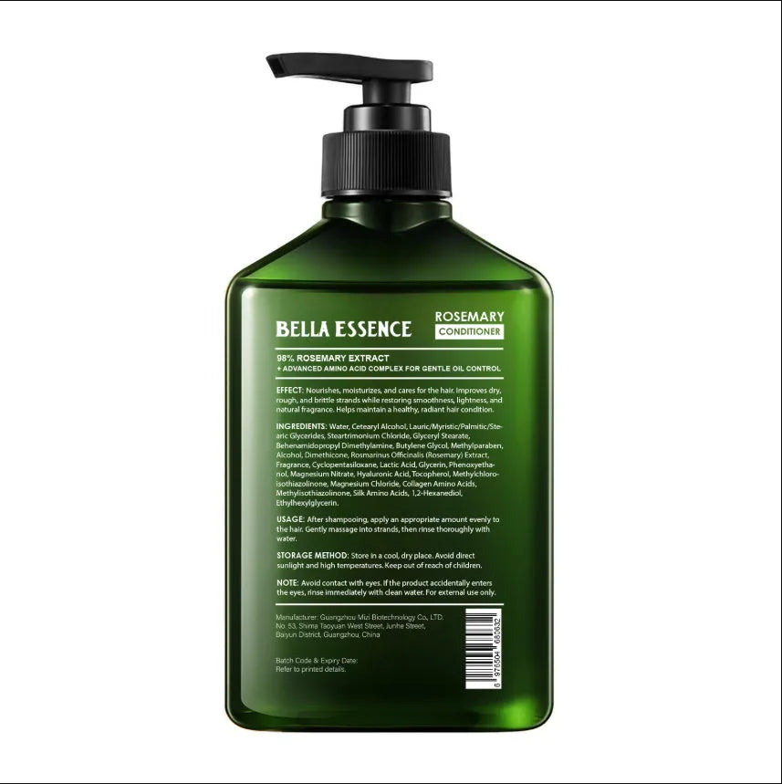 Bottle of Rosemary Anti-Dandruff Fluffy Shampoo for scalp care and hair volume