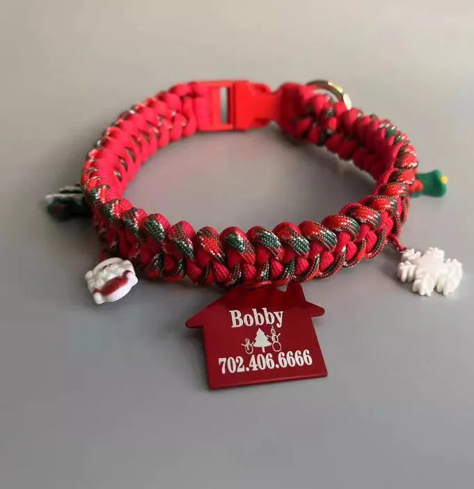 Hand held rope dog leash with P chain and quick release buckle in green colour option