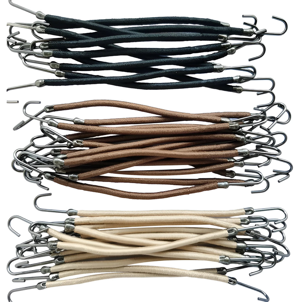 Metal double hook wig tool in black, dark brown or light brown colour