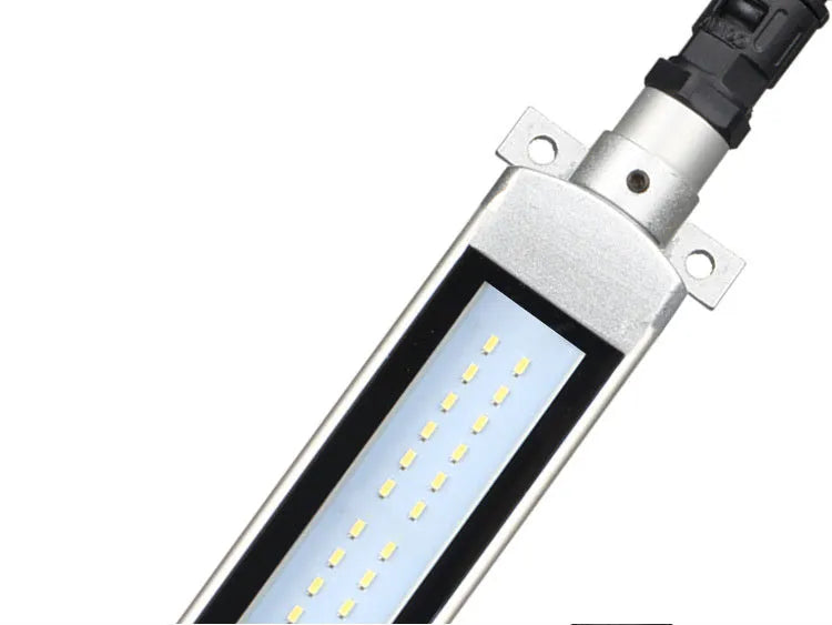 IP68 LED three-proof work light with aluminium housing and tempered glass, 40W, 6000-6500K, screw bracket mount for CNC lathe