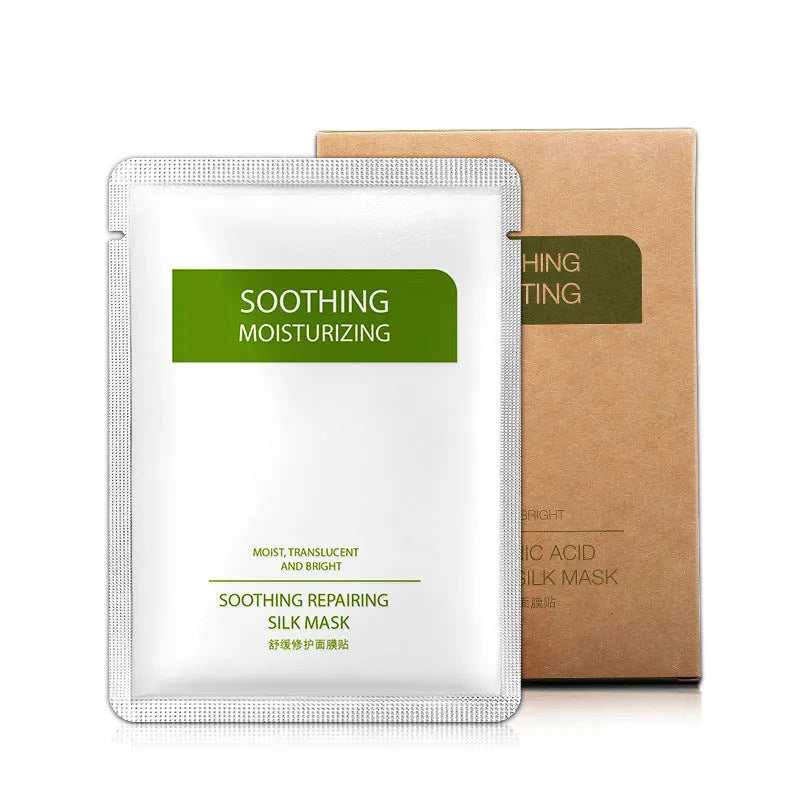White soothing silk moisturizing facial mask 25g for sensitive skin sheet mask