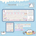 Cat MAO five-sided sublimation PBT custom mechanical keyboard keycaps set in Peekaboo MAO colour