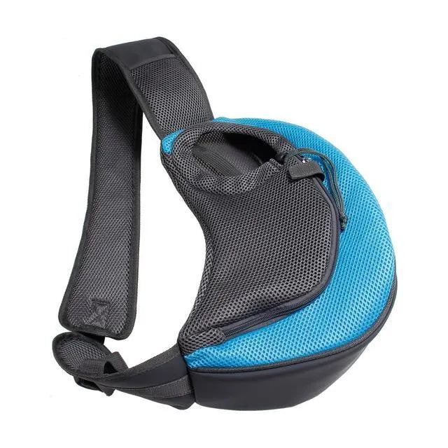 Mesh Oxford pet carrier sling bag single shoulder for small dogs and cats black colour