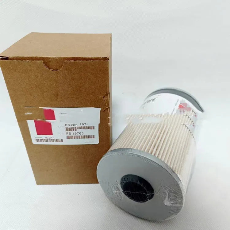 FS19764 diesel fuel filter for generator sets showing 10mm connections.