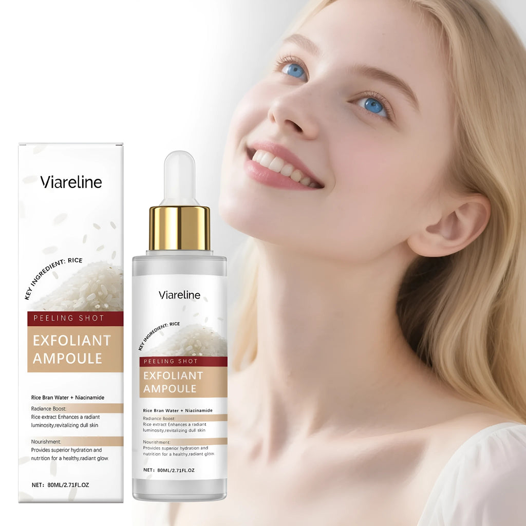 80ml bottle of facial moisturising liquid with hyaluronic acid and salicylic acid for cleansing and nourishing skin