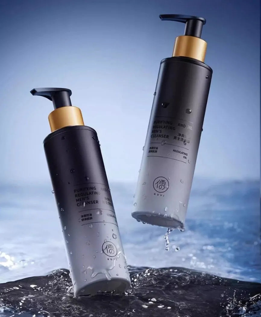 Men's facial cleanser 150ml bottle for oil control blackhead removal and acne treatment