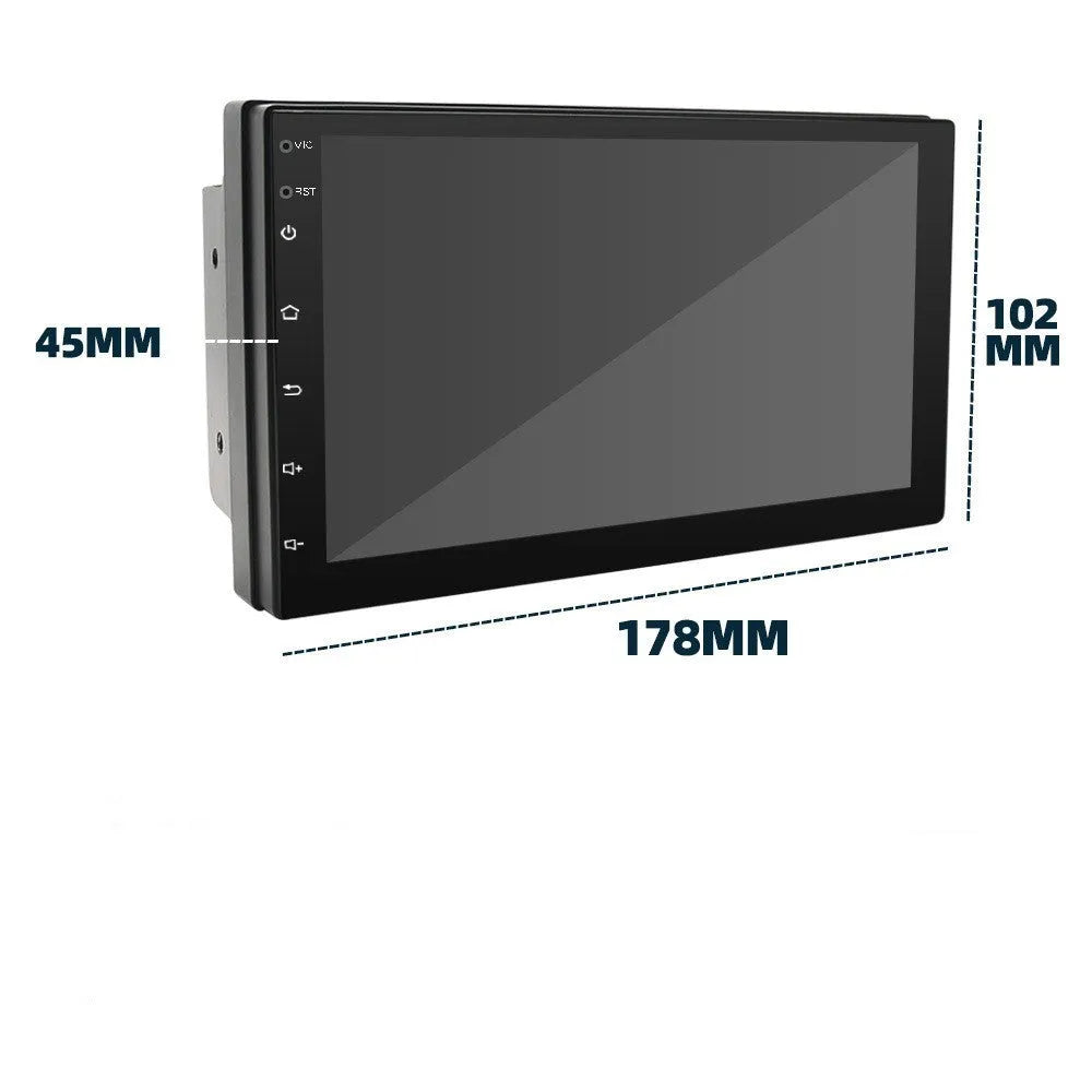 Black universal CarPlay GPS navigation MP5 player with 7-inch touchscreen for manual transmission vehicles