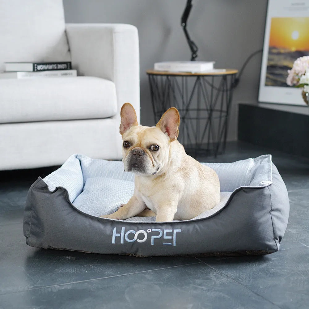 Soft summer pet bed in nest style with removable cover, size Large 90x70x25cm for pets up to 30kg