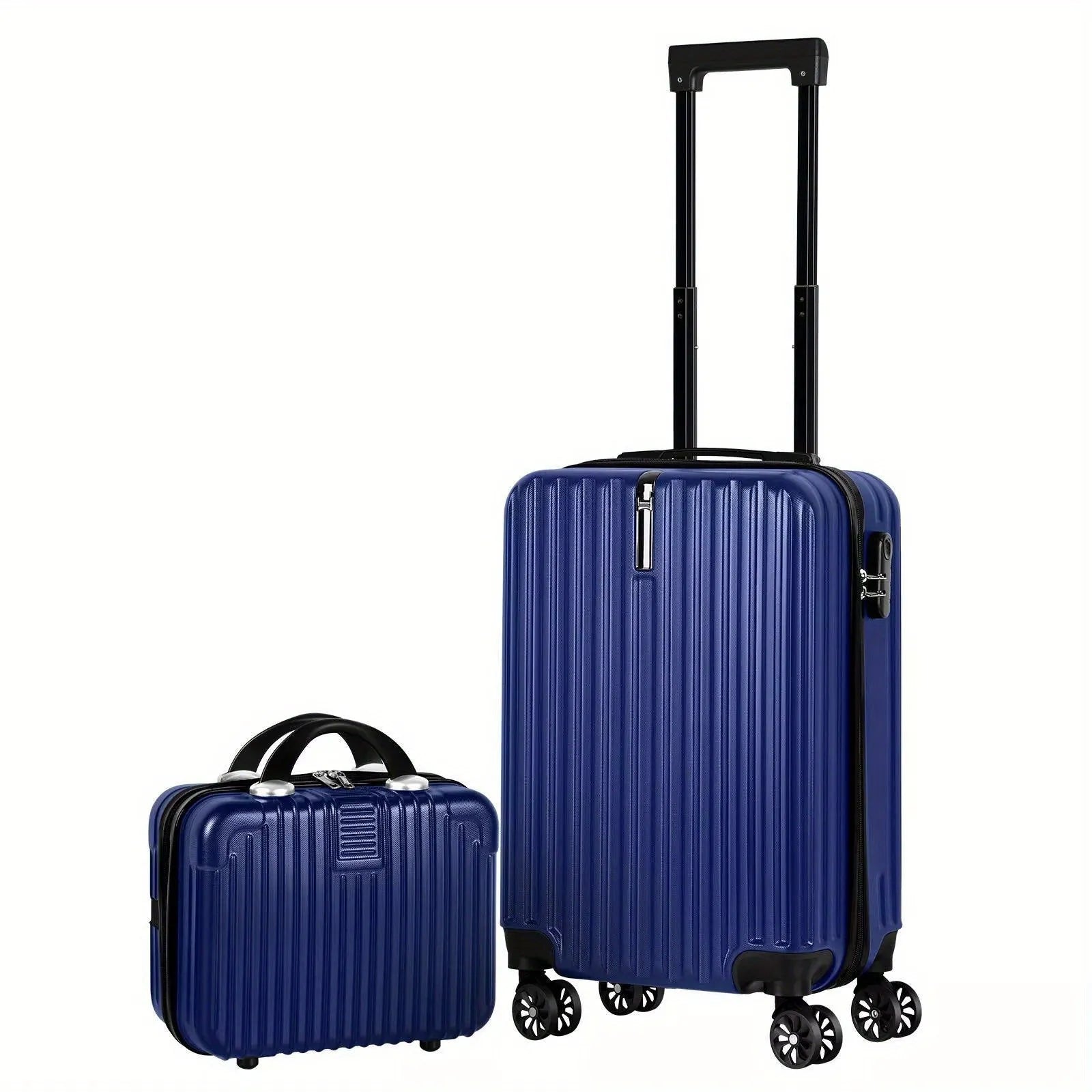 Aluminium alloy luggage set with 14-inch and 20-inch matching suitcases in multiple colour options
