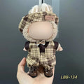Plastic doll clothes for a 17cm LBB series vinyl figurine on a white background.
