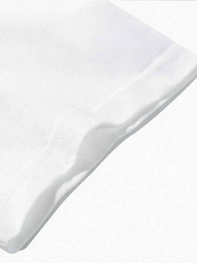 Men's pure cotton short sleeve t-shirt with Japanese retro styling in solid colours