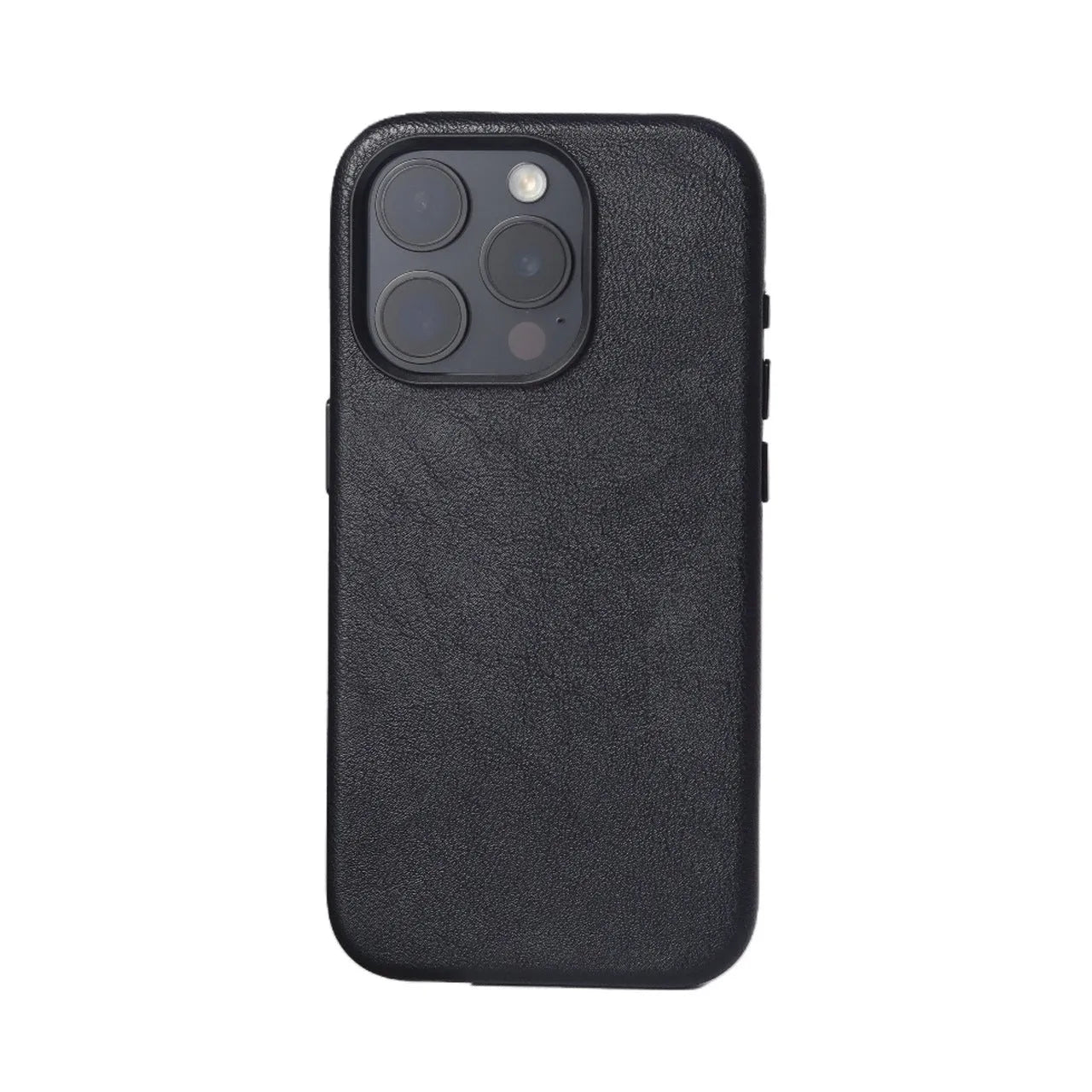 Genuine leather magnetic phone case for iPhone 15, brown colour, shockproof hard shell with anti-fingerprint finish