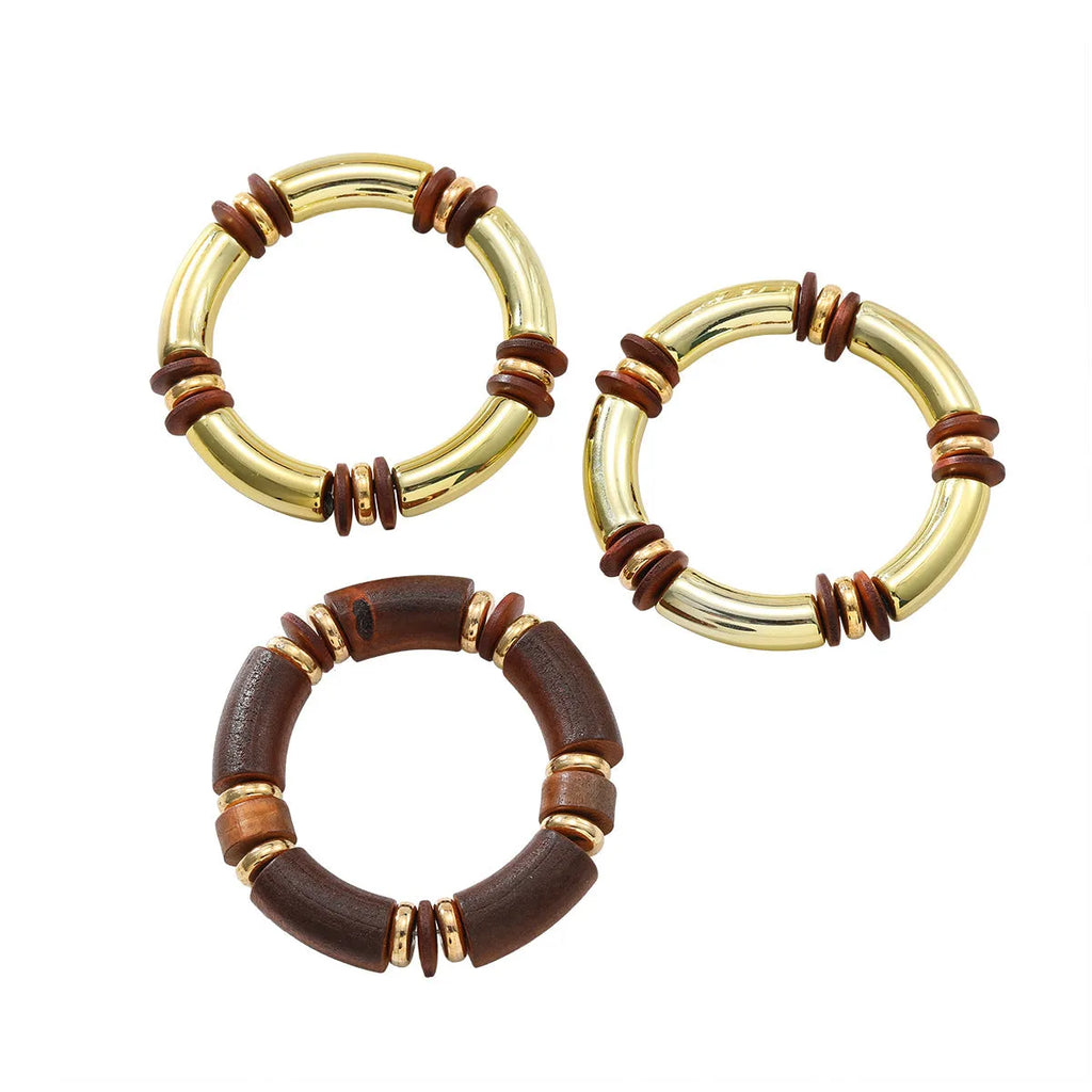 Women's exaggerated multi-layer alloy necklace with matching bracelet jewellery set