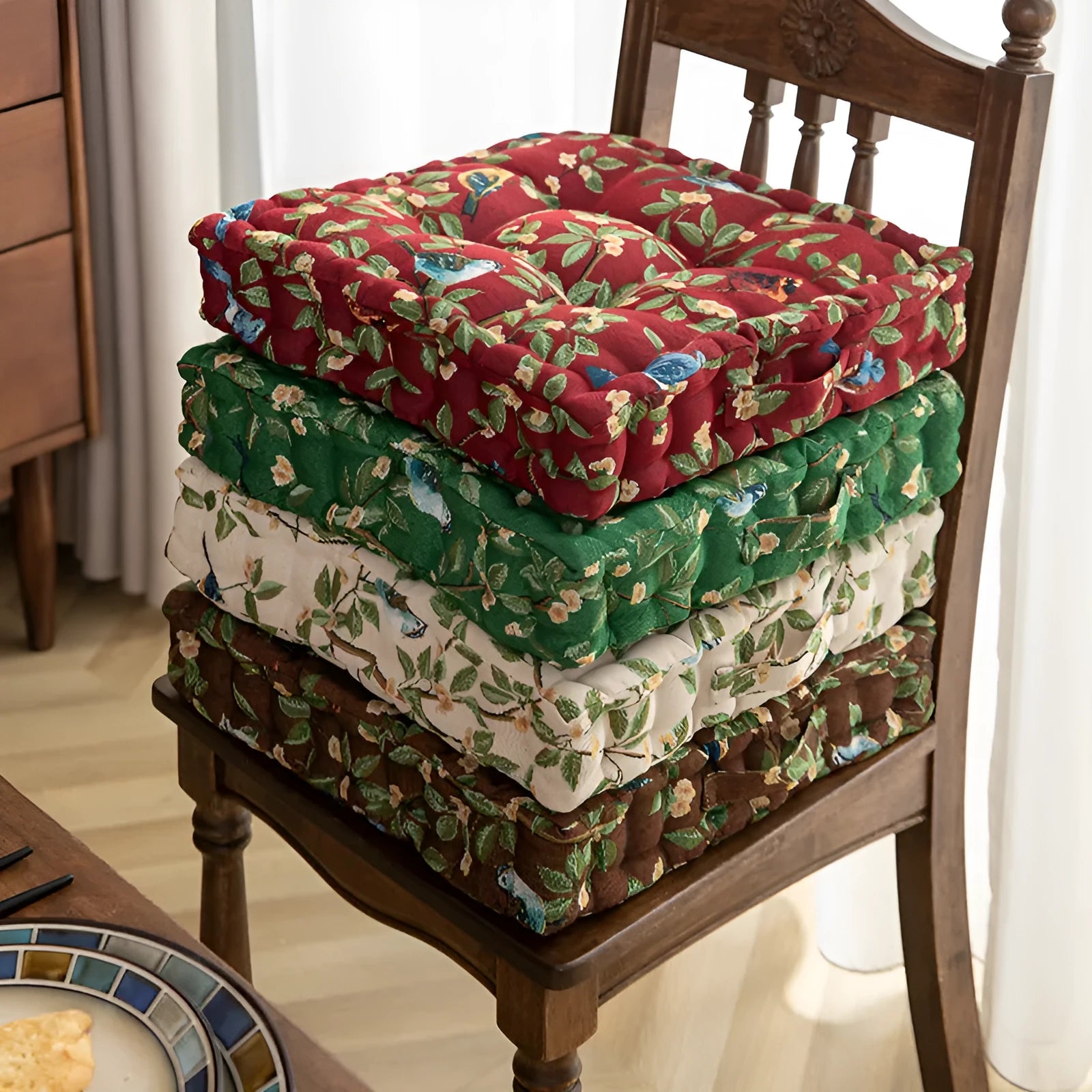 American dining chair cushion 40×40×8cm thick seat pad with PP cotton filler