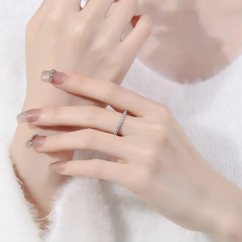 Women's geometric Korean style diamond tail ring with open mouth design in electroplated finish