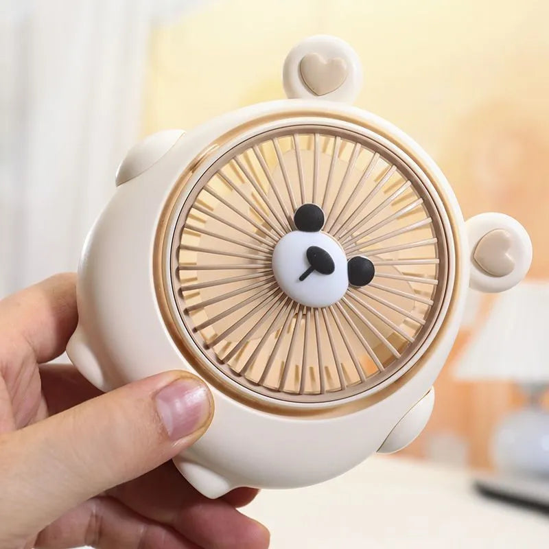 USB-powered dog-themed desktop electric fan in chosen colour with three-speed settings.