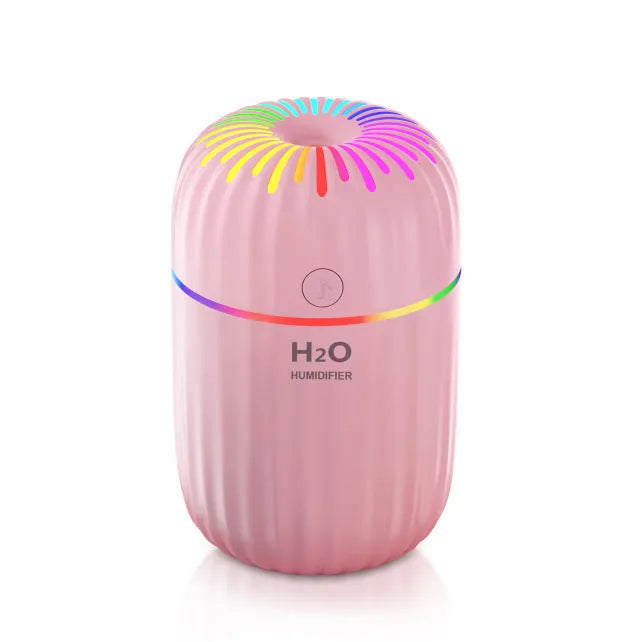 Mini car USB aromatherapy humidifier in animal design with green, pink, or white colour options
