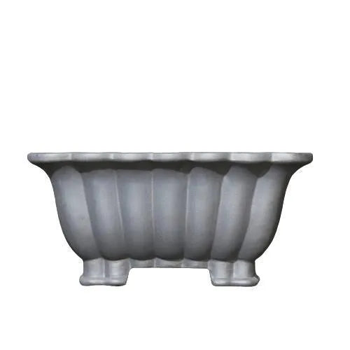 Purple sand ceramic square bonsai pot with classical styling and 37cm inner diameter for desktop plant display