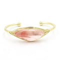 Natural raw gemstone crystal bracelet with 8mm stones in amorphous shape, unisex ethnic style