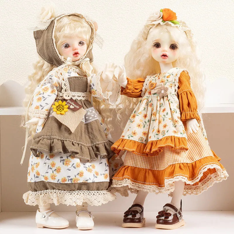 French entry-style doll clothes set with wind cross-border design in ten colour themes for 7-14 year teenage dolls